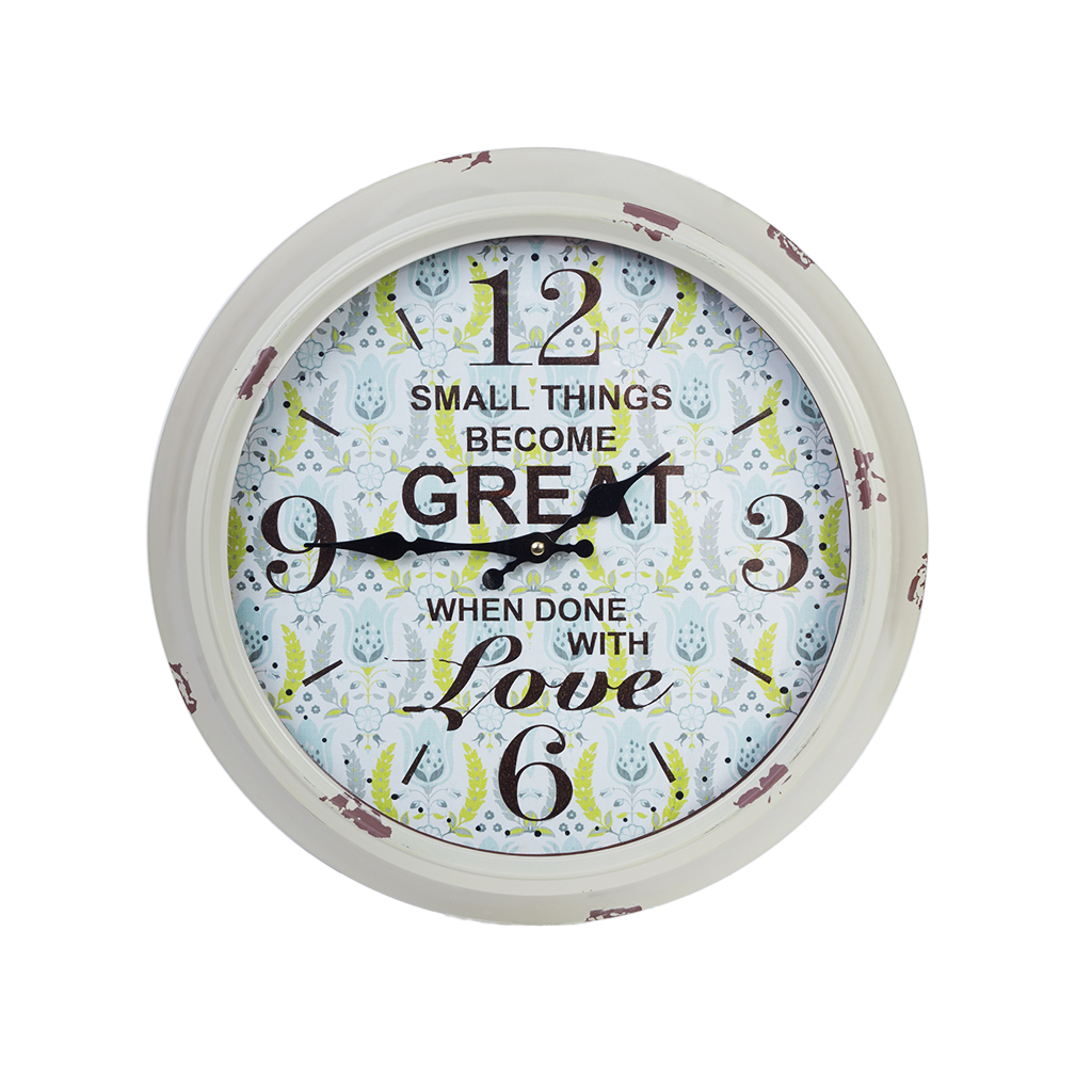 Годинник настінний в мет корпусі Great Love 40см | Интернет-магазин Кактус