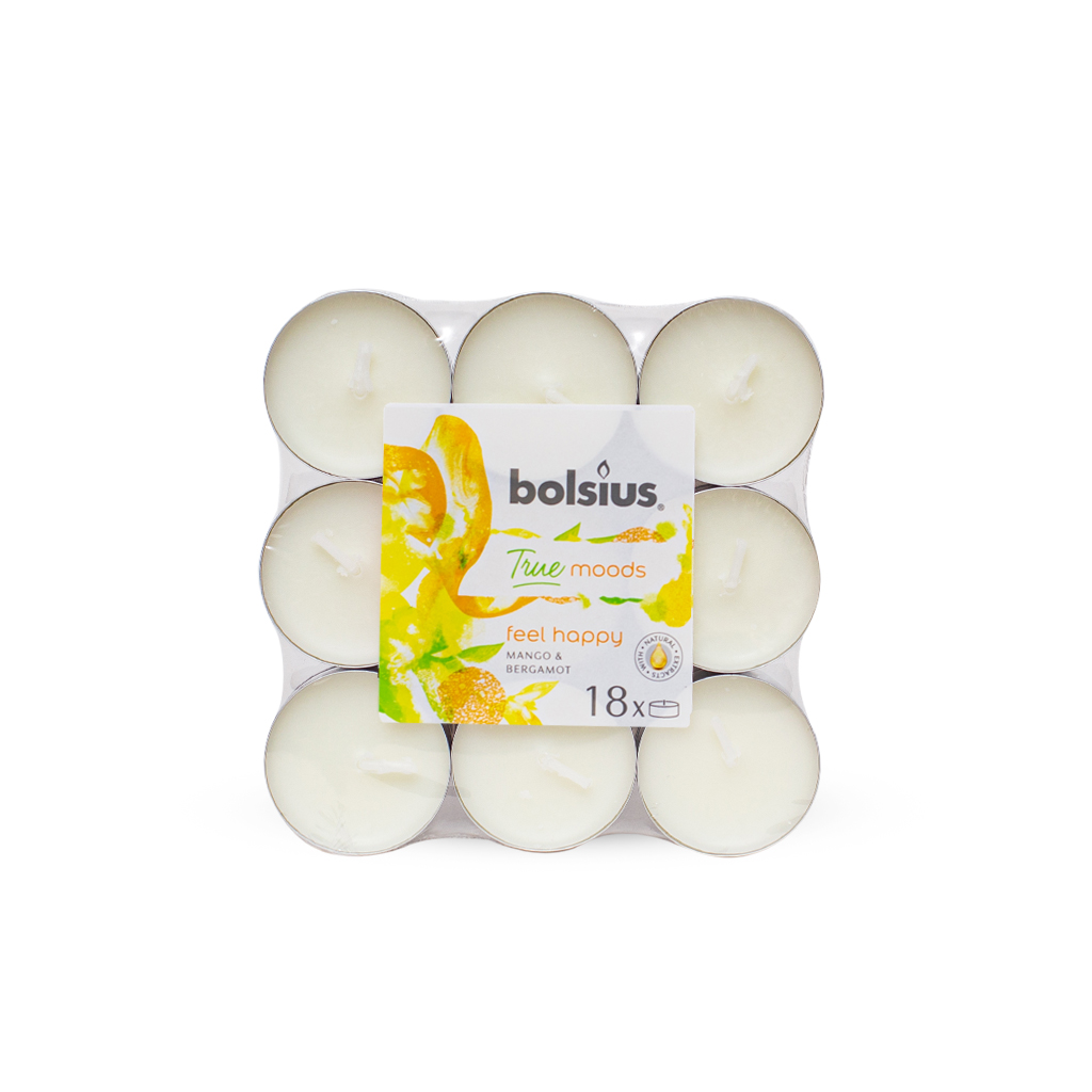 Свечи таблетка аромат 4ч 18шт Манго Бергамот | Интернет-магазин Кактус