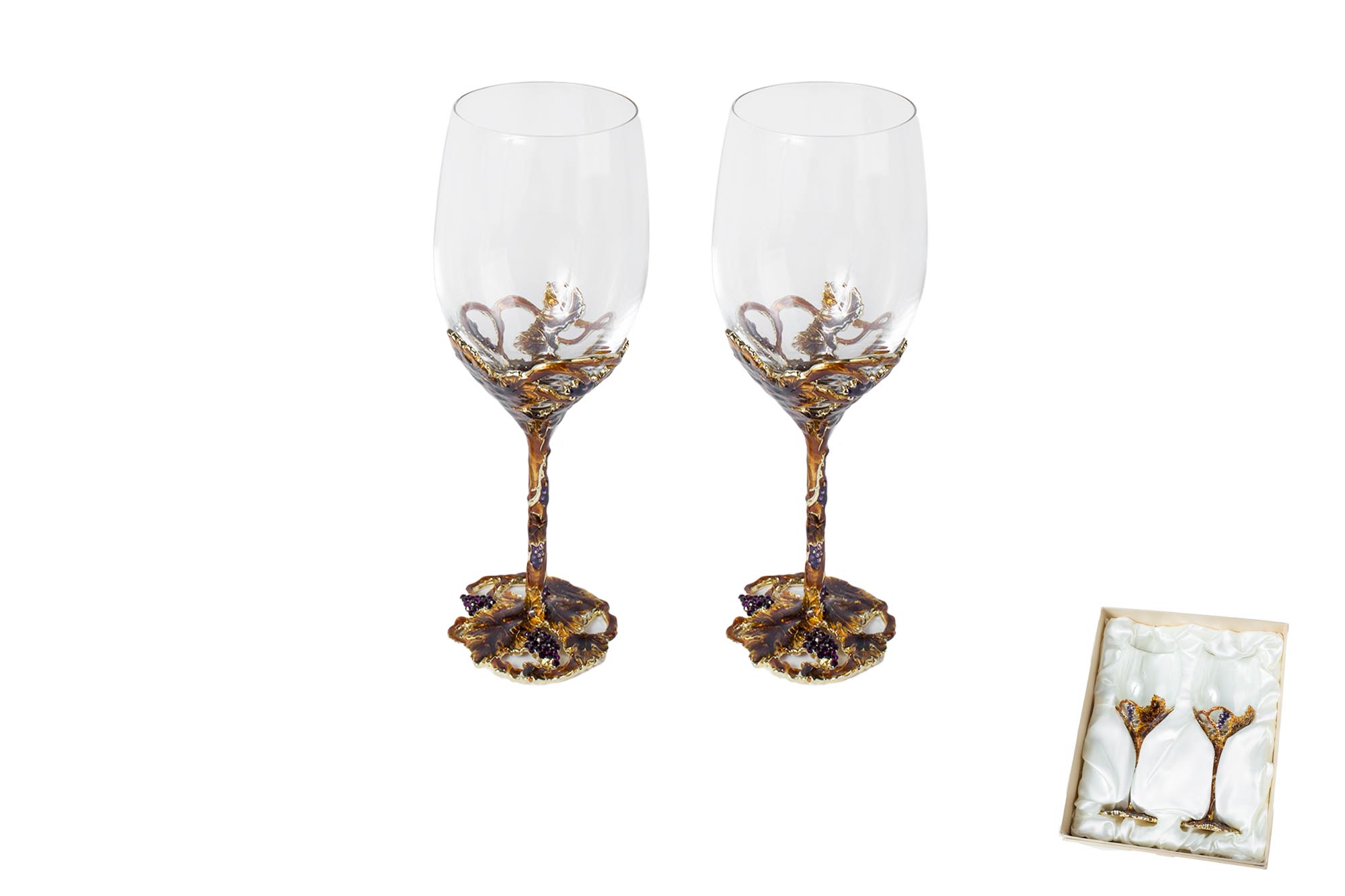 Бокалы Винные Виноград 2 шт | Интернет-магазин Кактус