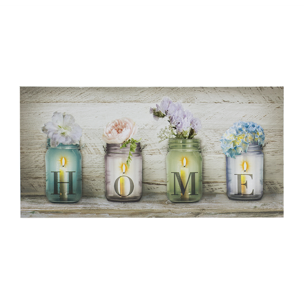 Картина Свічники Home 4 Led 60 * 30см | Интернет-магазин Кактус