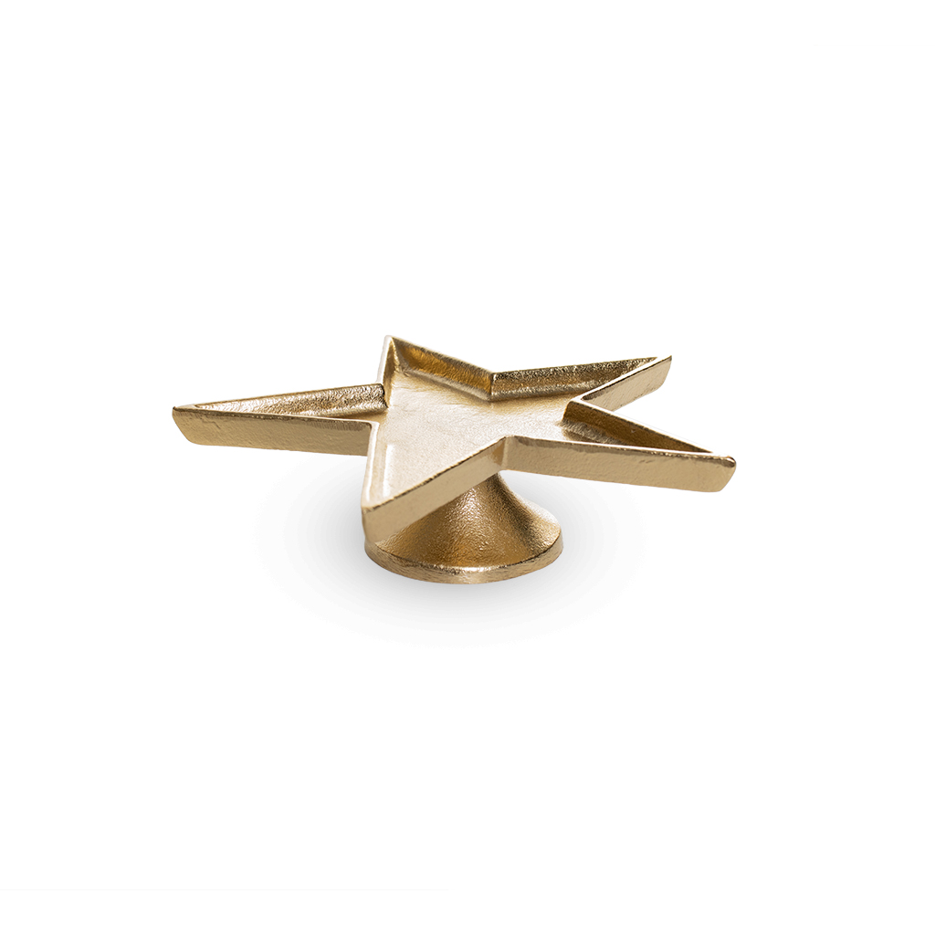 Блюдо на ножке Звезда золото 18см | Интернет-магазин Кактус