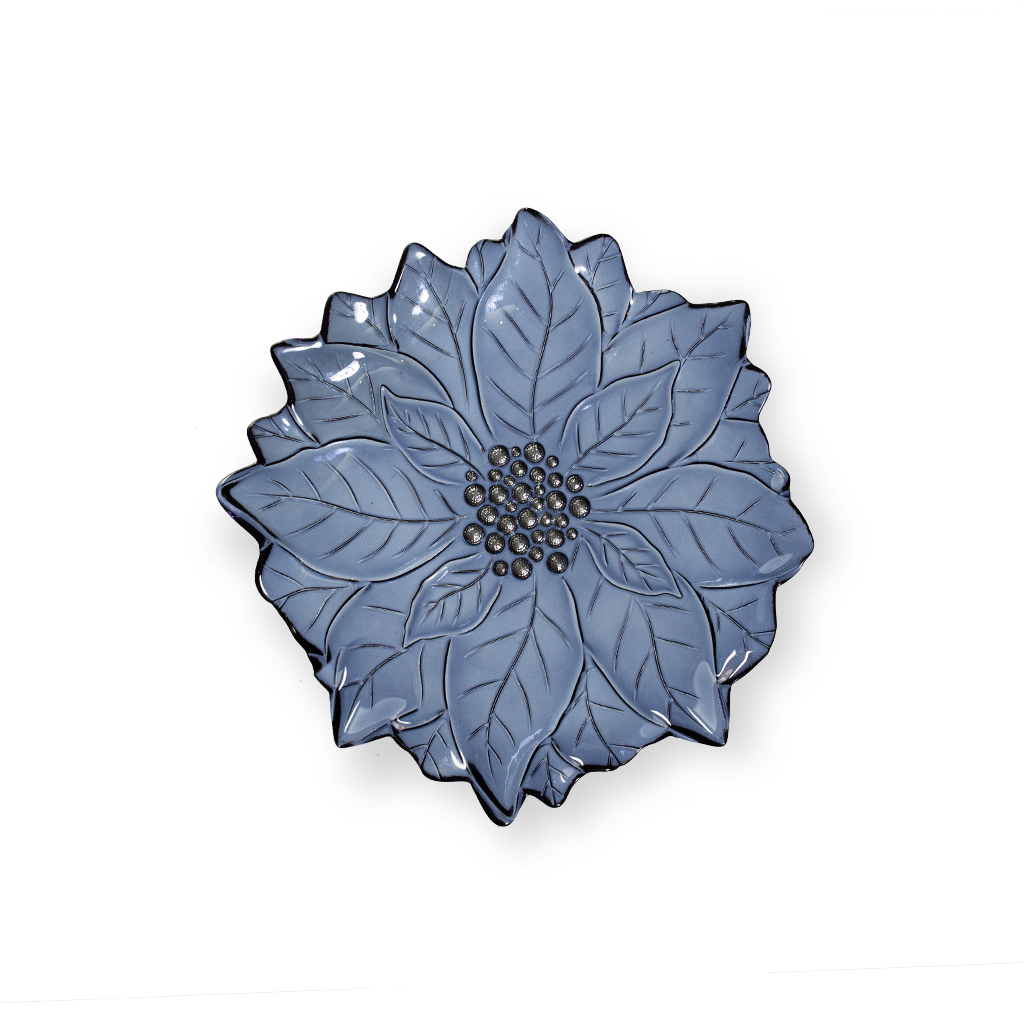 Тарелка Рождественская звезда синяя 23cм | Интернет-магазин Кактус