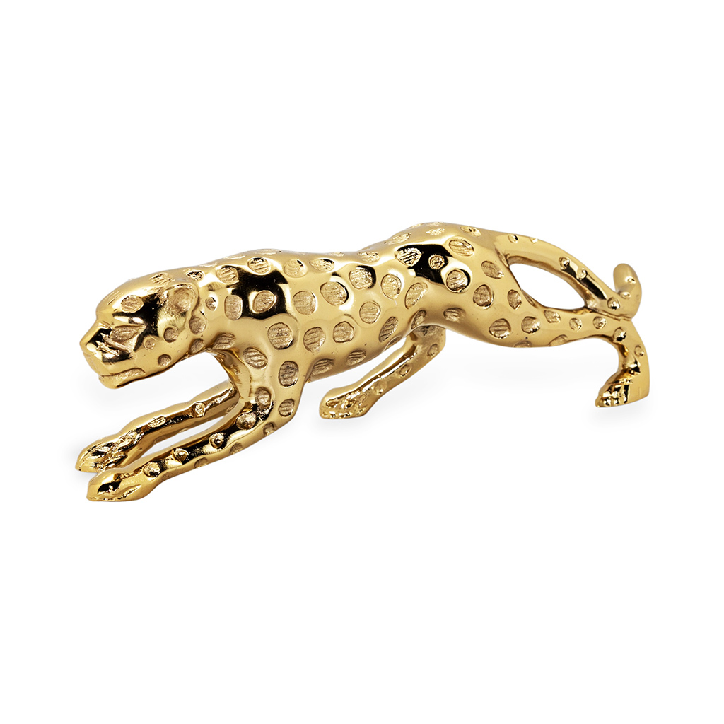 Фигурка алюминиевая Гепард золото 30 см | Интернет-магазин Кактус