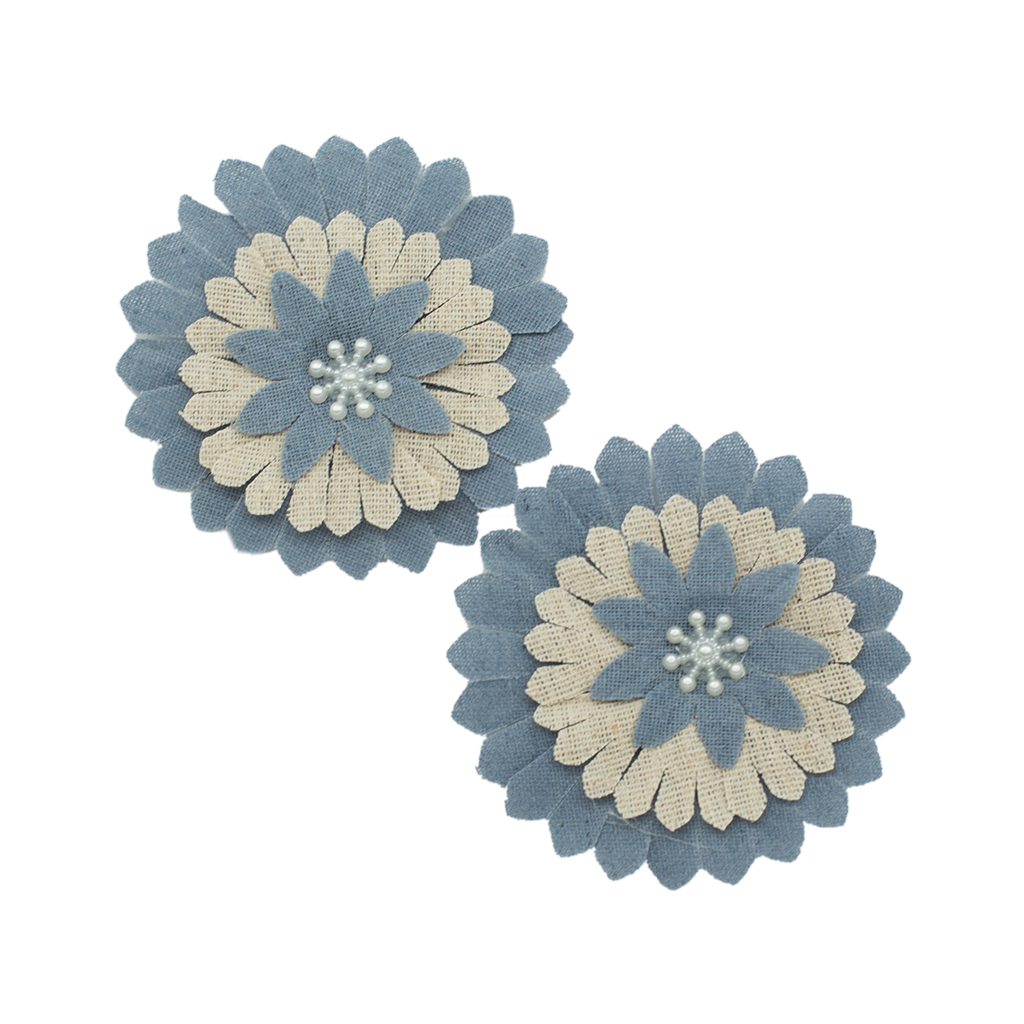 Цветок декоративный платиновый 2 шт 8 см | Интернет-магазин Кактус