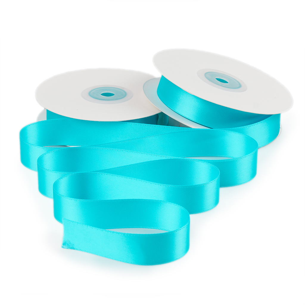 Лента Атлас голубая 2 см (23m) | Интернет-магазин Кактус