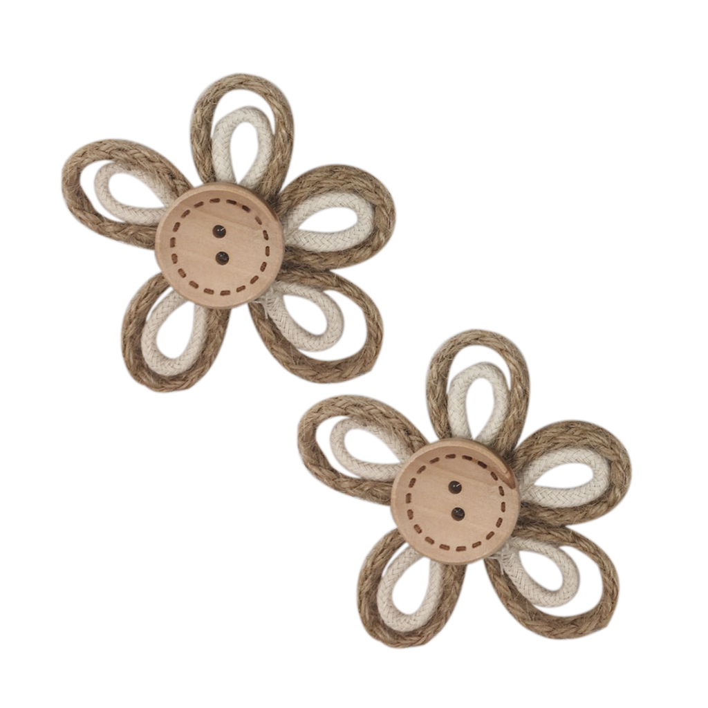 Цветок декоративный с веревки 2 шт 7 см | Интернет-магазин Кактус