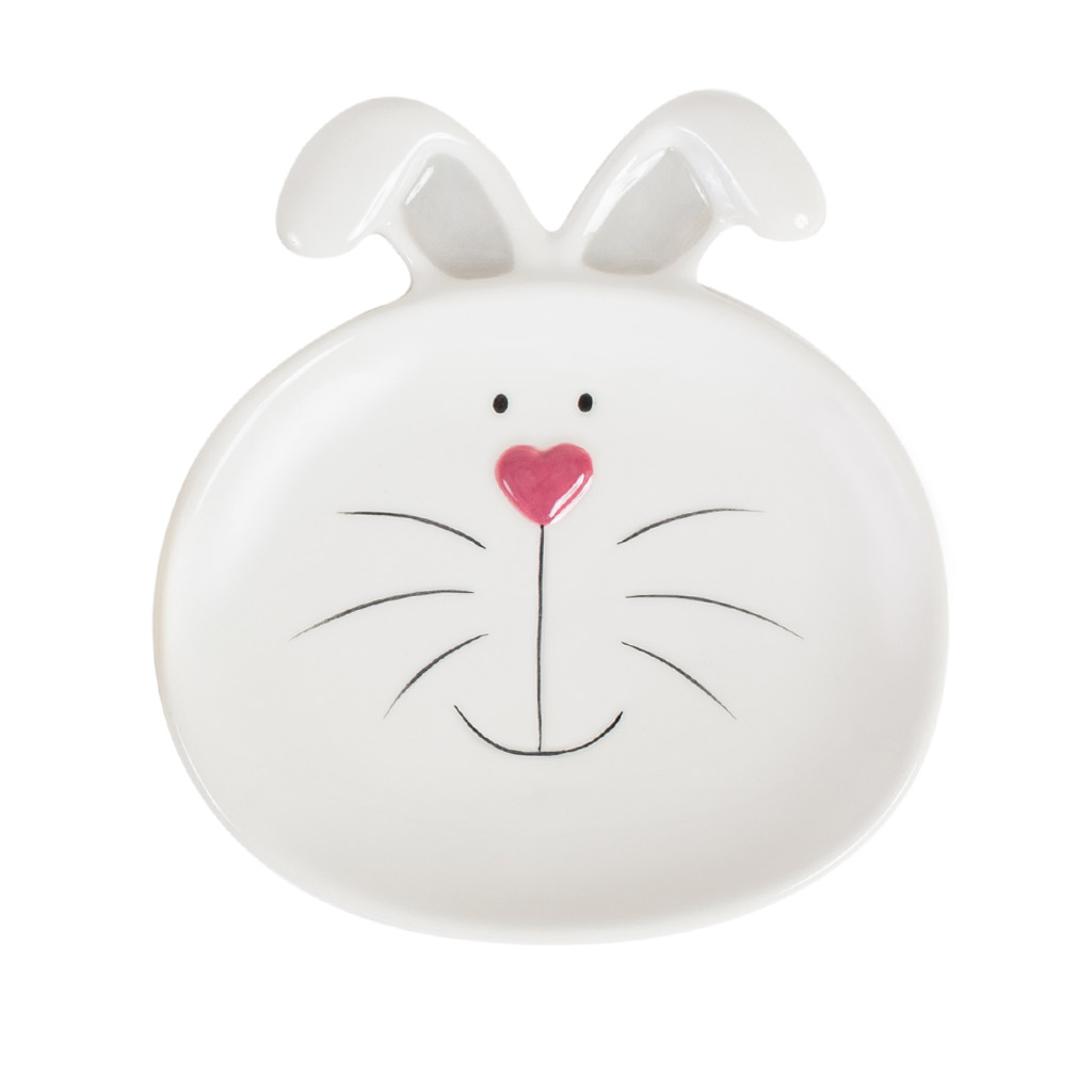 Блюдо Зайка белый 23х20.8см | Интернет-магазин Кактус