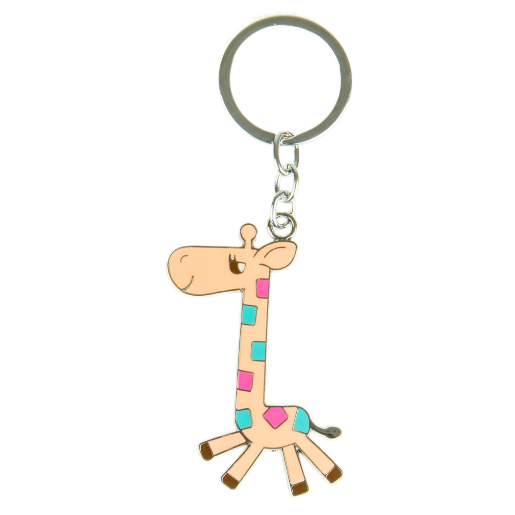 Брелок металл  (Жираф розовый ) | Интернет-магазин Кактус