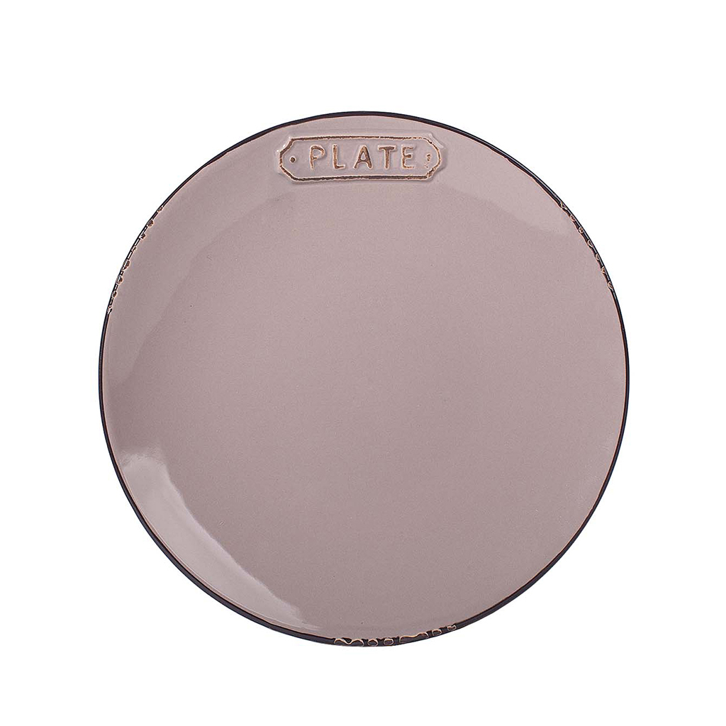 Тарелка обеденная PLATE серая 25см | Интернет-магазин Кактус