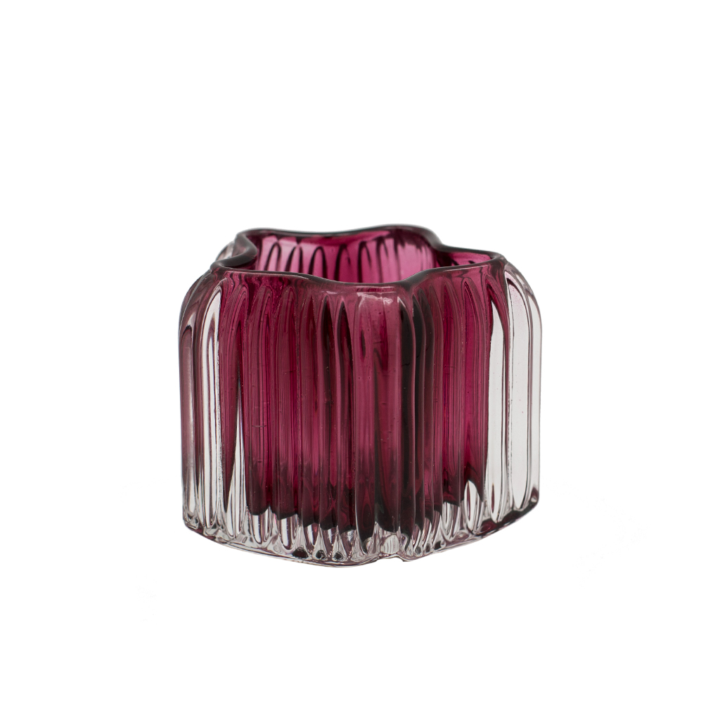 Подсвечник стекло звезда бордо 9см | Интернет-магазин Кактус