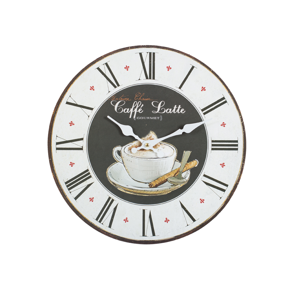 Годинник  настінний МДФ Coffe Latte 34см | Интернет-магазин Кактус