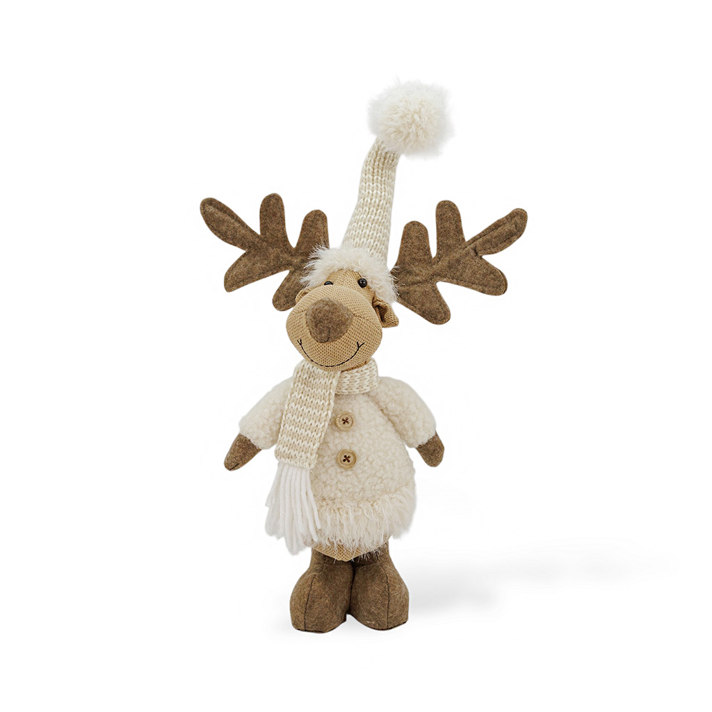 Фигурка Олень в колпаке бежевый 45 см | Интернет-магазин Кактус