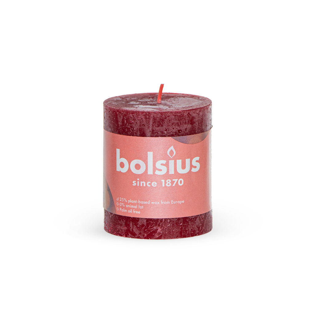 Свеча цилиндр бордо, 8х6,8см | Интернет-магазин Кактус