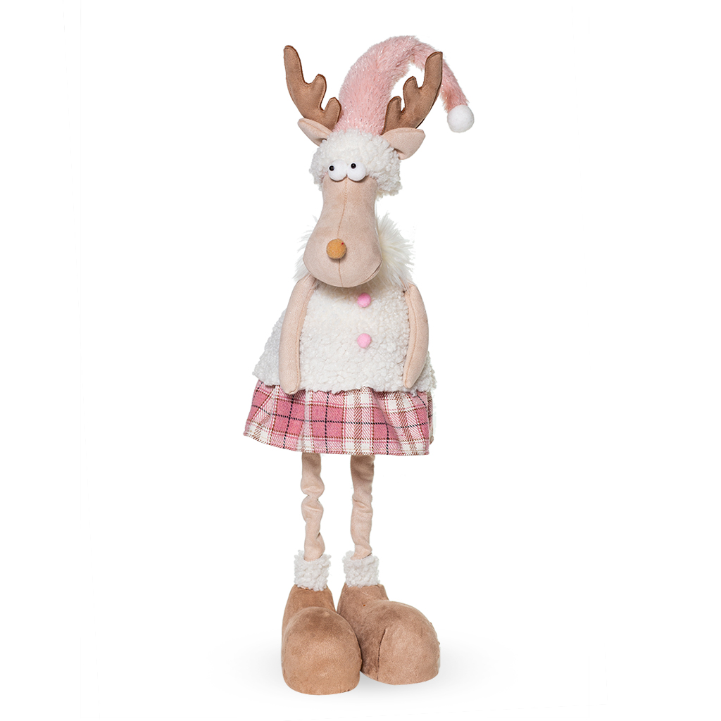 Фигурка Олень девочка розовый 60 см | Интернет-магазин Кактус