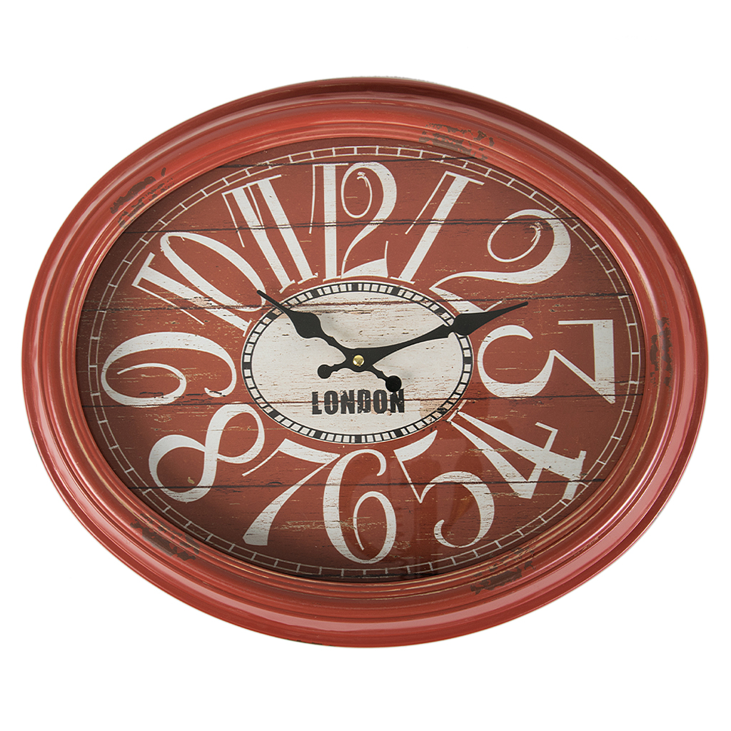 Годинник  настінний метал овал London | Интернет-магазин Кактус