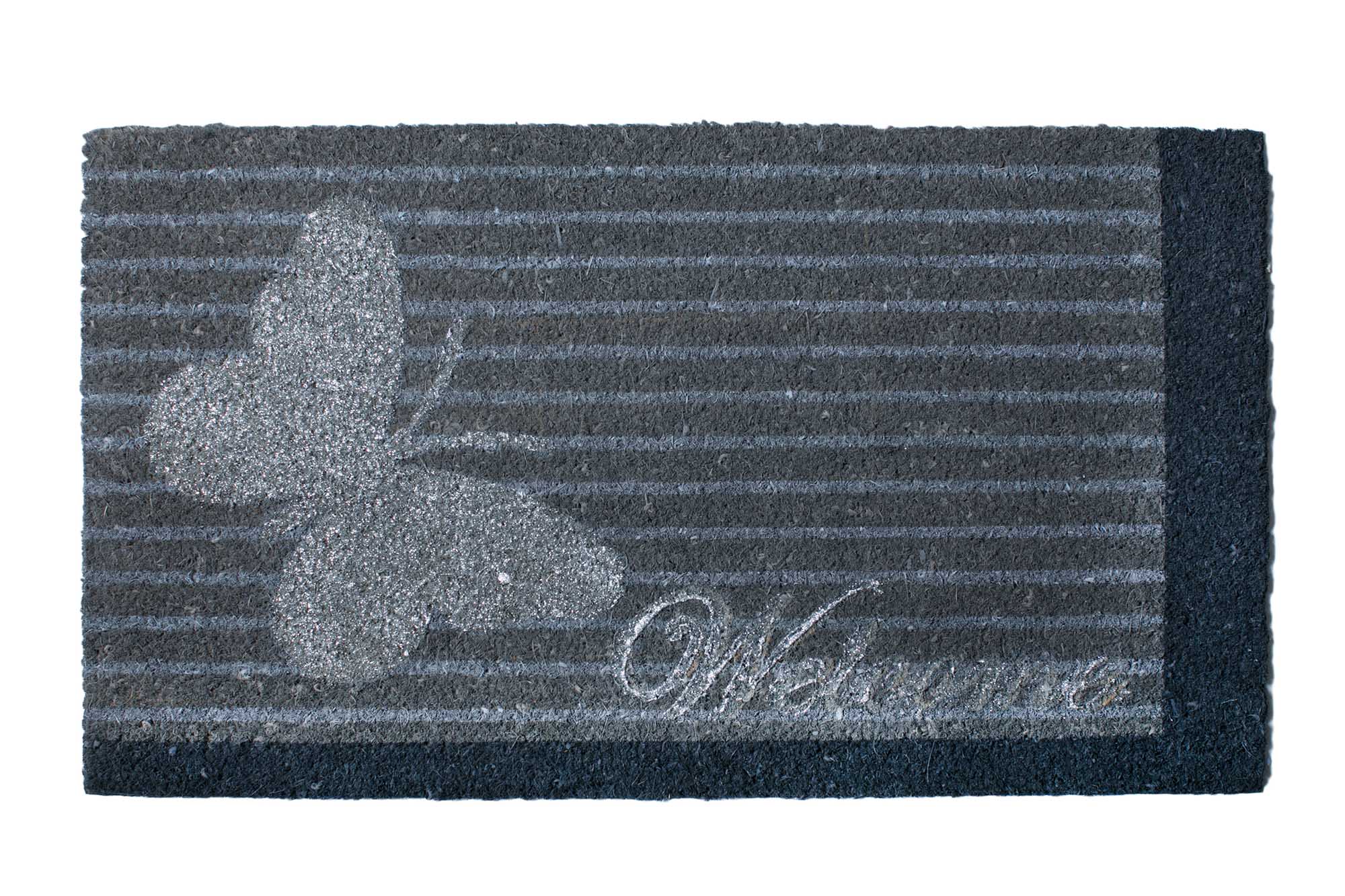 Килимок Метелик Welcome (кок.волокно) 45 * 75 см | Интернет-магазин Кактус