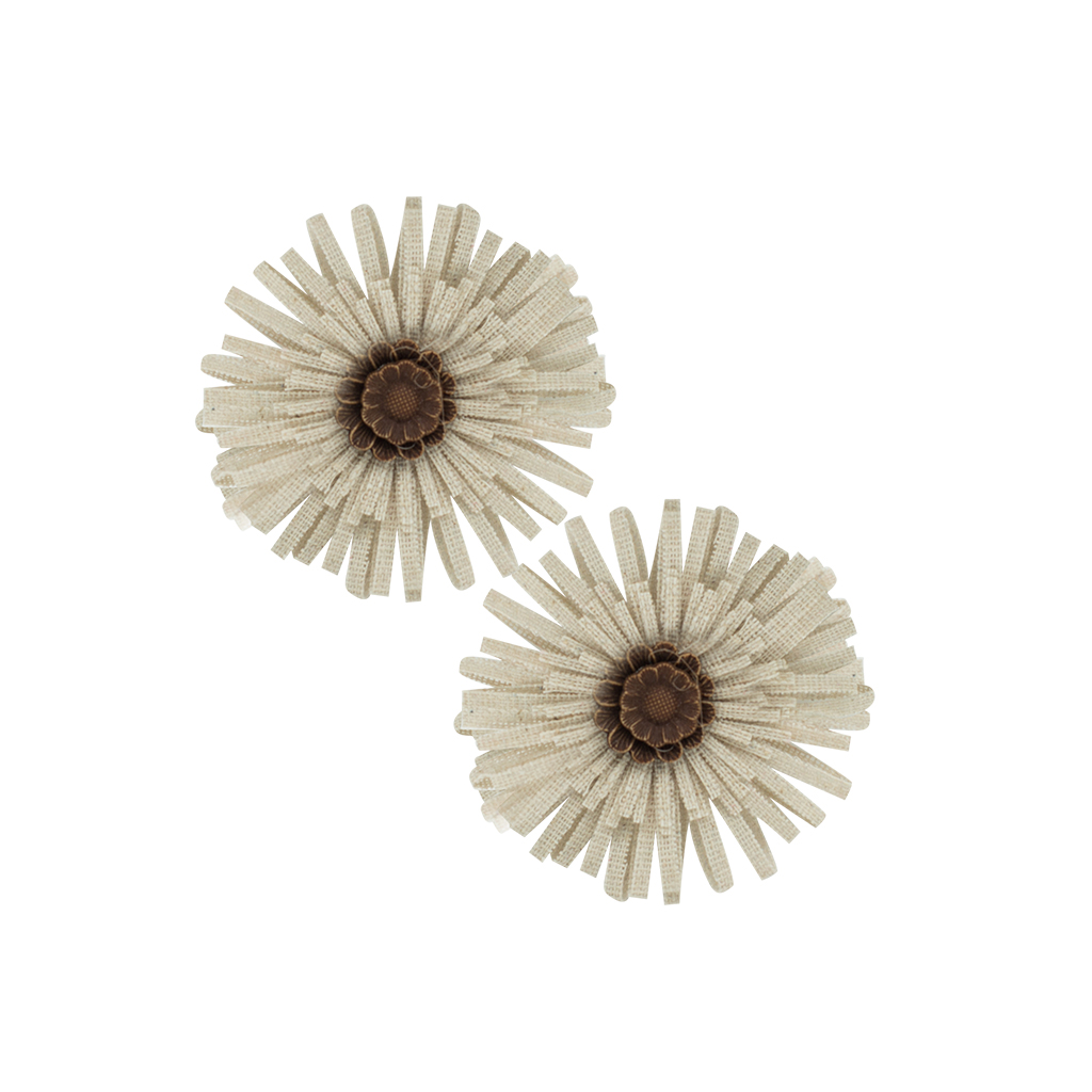 Цветок декоративный белый 2шт 6.5 см | Интернет-магазин Кактус