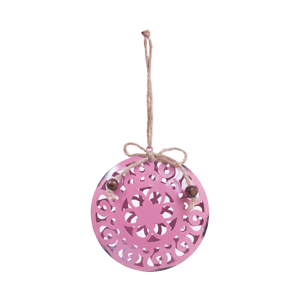 Подвеска Шар темно-розовый 9.5х2.5х20 см | Интернет-магазин Кактус