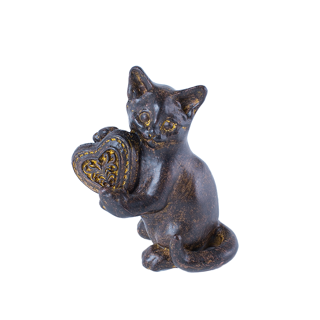 Кошечка с сердечком 7х4.5х8.5 см | Интернет-магазин Кактус