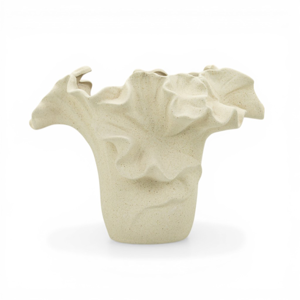 Ваза керамическая Floria кремовая 17см | Интернет-магазин Кактус