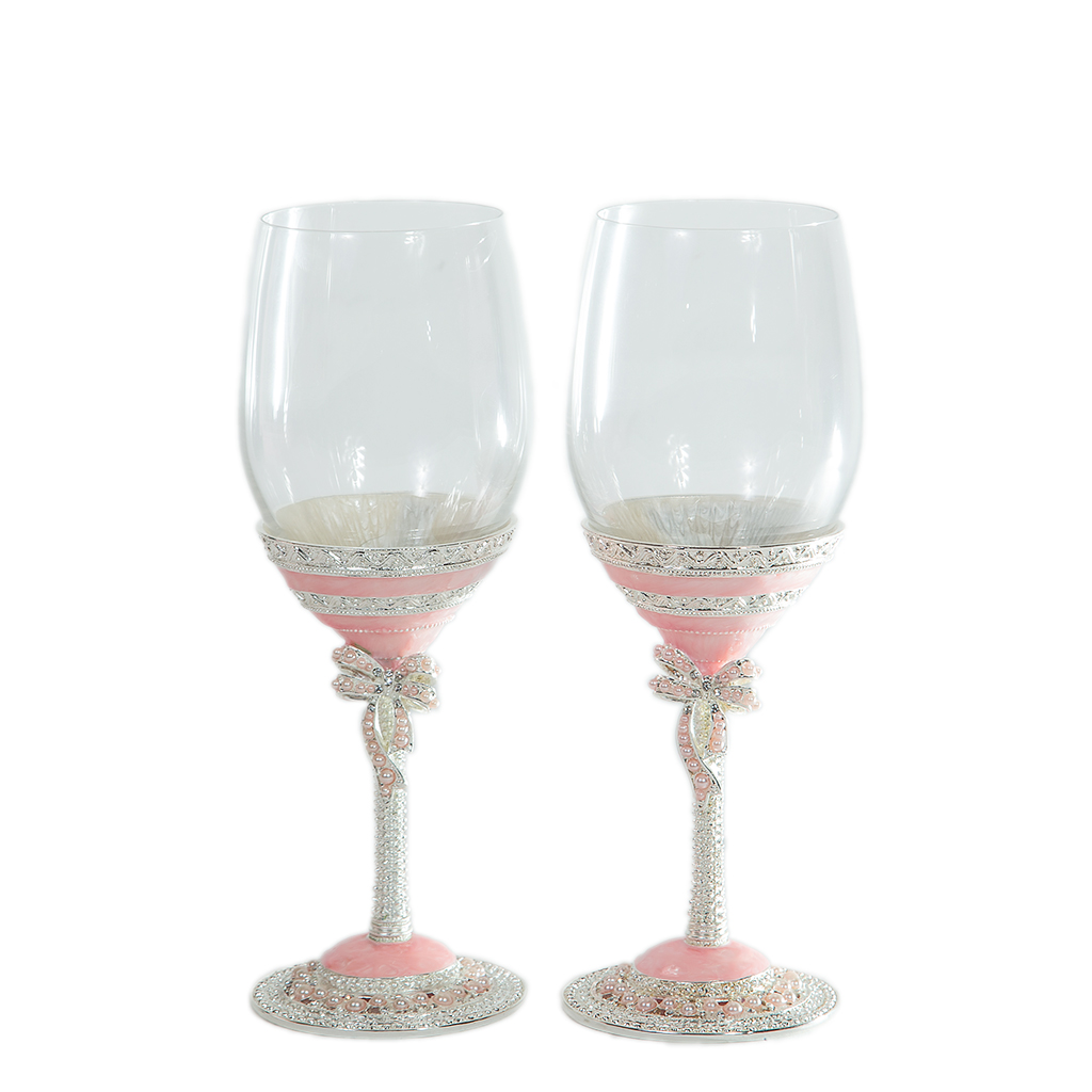 Бокалы свадебные винные Rose Pearl 2 шт | Интернет-магазин Кактус