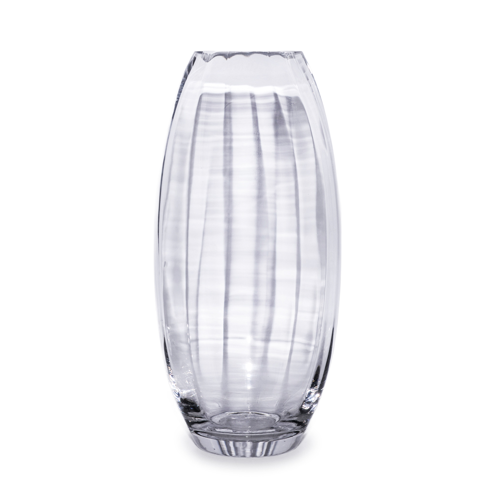 Ваза стеклянная Ребристая 35см | Интернет-магазин Кактус