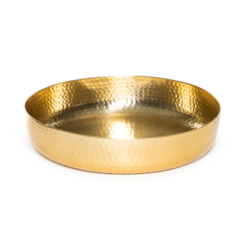 Блюдо алюминиевое золотое 25х21х5 | Интернет-магазин Кактус