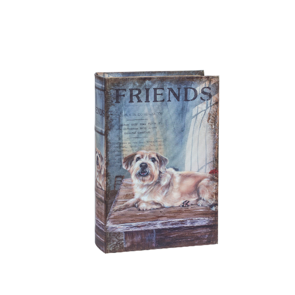 Шкатулка-фоліант полотно собака Friends M | Интернет-магазин Кактус