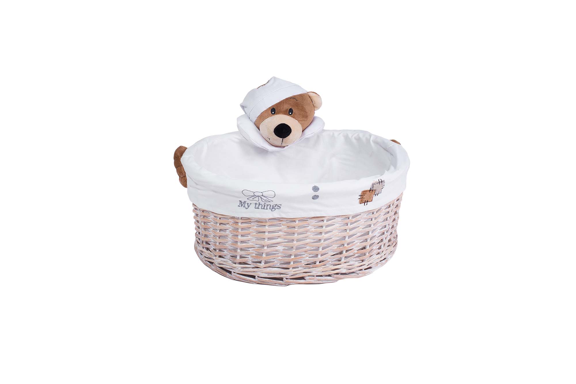Корзинка овал 'Мишка в колпаке' S | Интернет-магазин Кактус