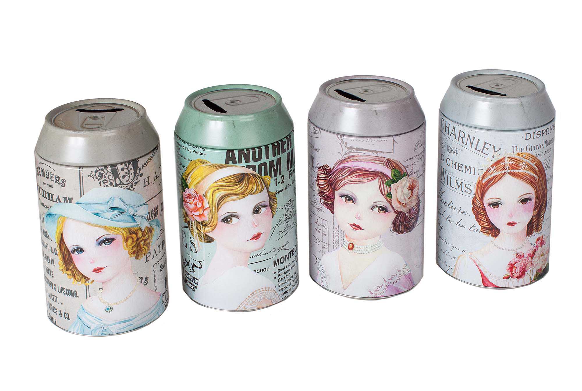 Копилка металл 6*11.5см (4 вида)24 | Интернет-магазин Кактус