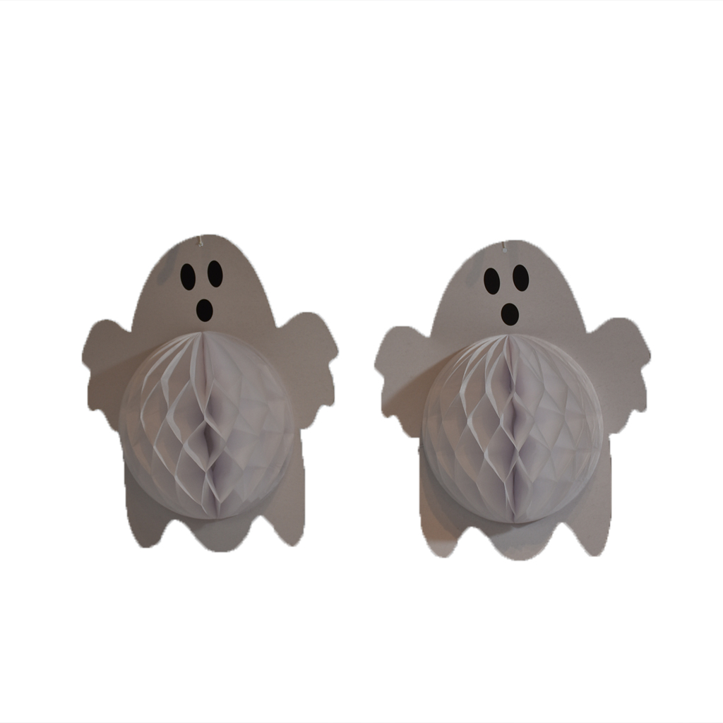 Помпон Хеллоуин Приведение 2 шт 20 см | Интернет-магазин Кактус