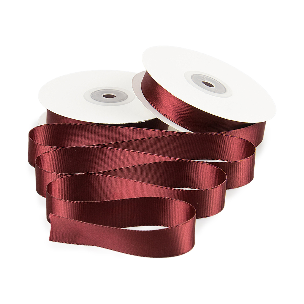 Стрічка Атлас Бордо 2.0см 1м (23m) | Интернет-магазин Кактус