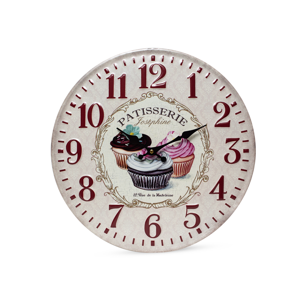 Часы металлические Cupcake 40 см | Интернет-магазин Кактус