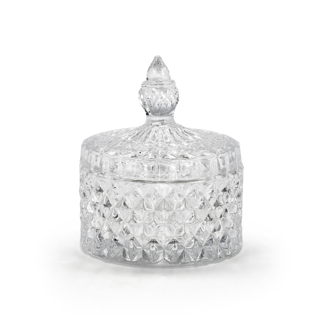 Баночка стеклянная с крышкой Crystal Box прозрачная 10,3см | Интернет-магазин Кактус