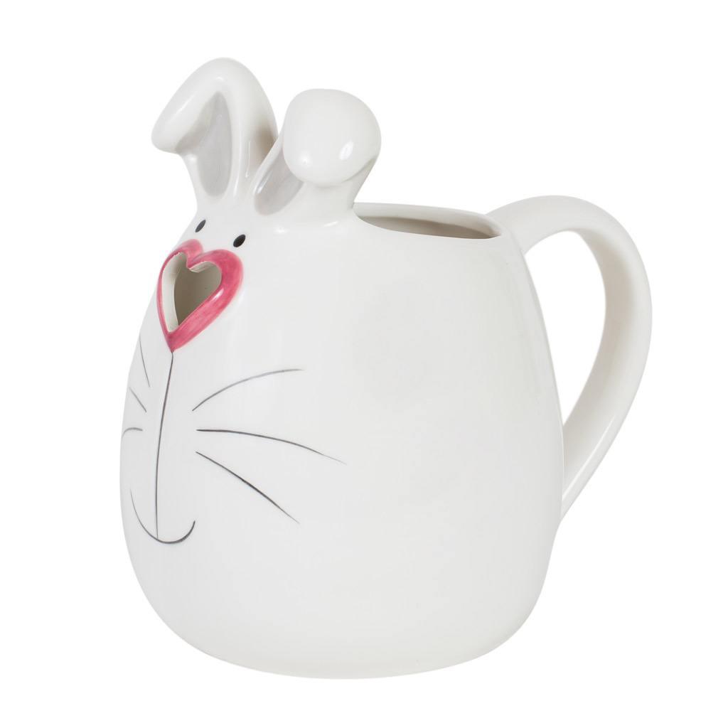 Кувшин Зайка белый 19.4х18.3 см | Интернет-магазин Кактус