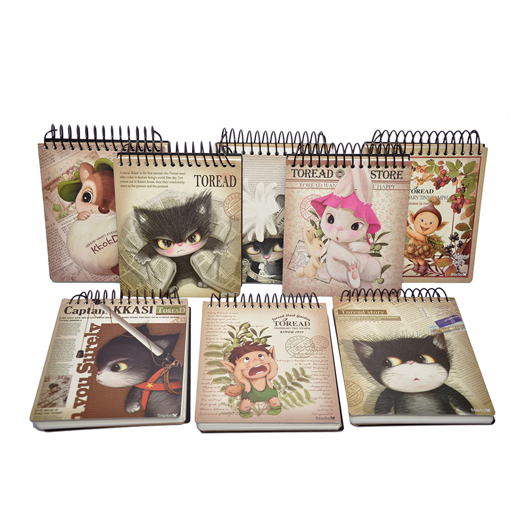 Блокнот зверушки на кольцах 4в. 160стр | Интернет-магазин Кактус