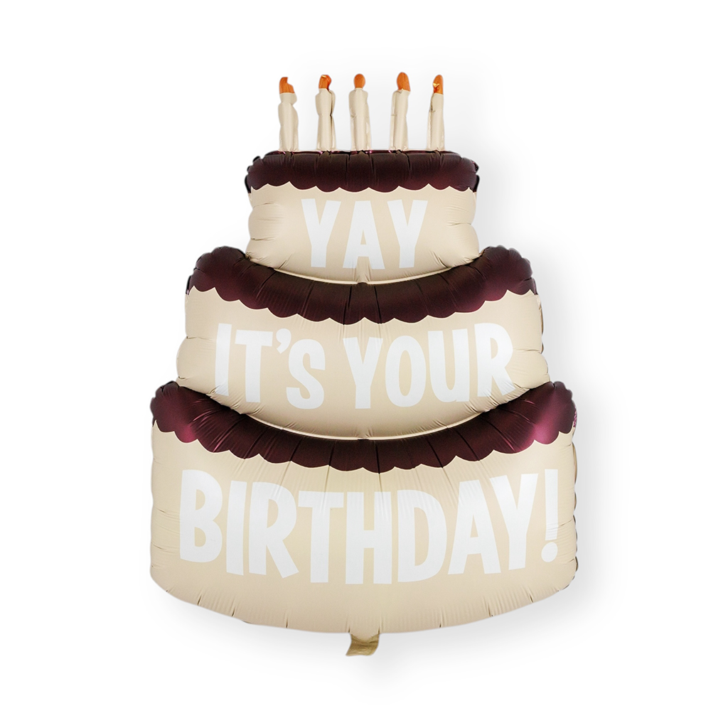 Фольгированный надувной шар Торт 63х102 см | Интернет-магазин Кактус