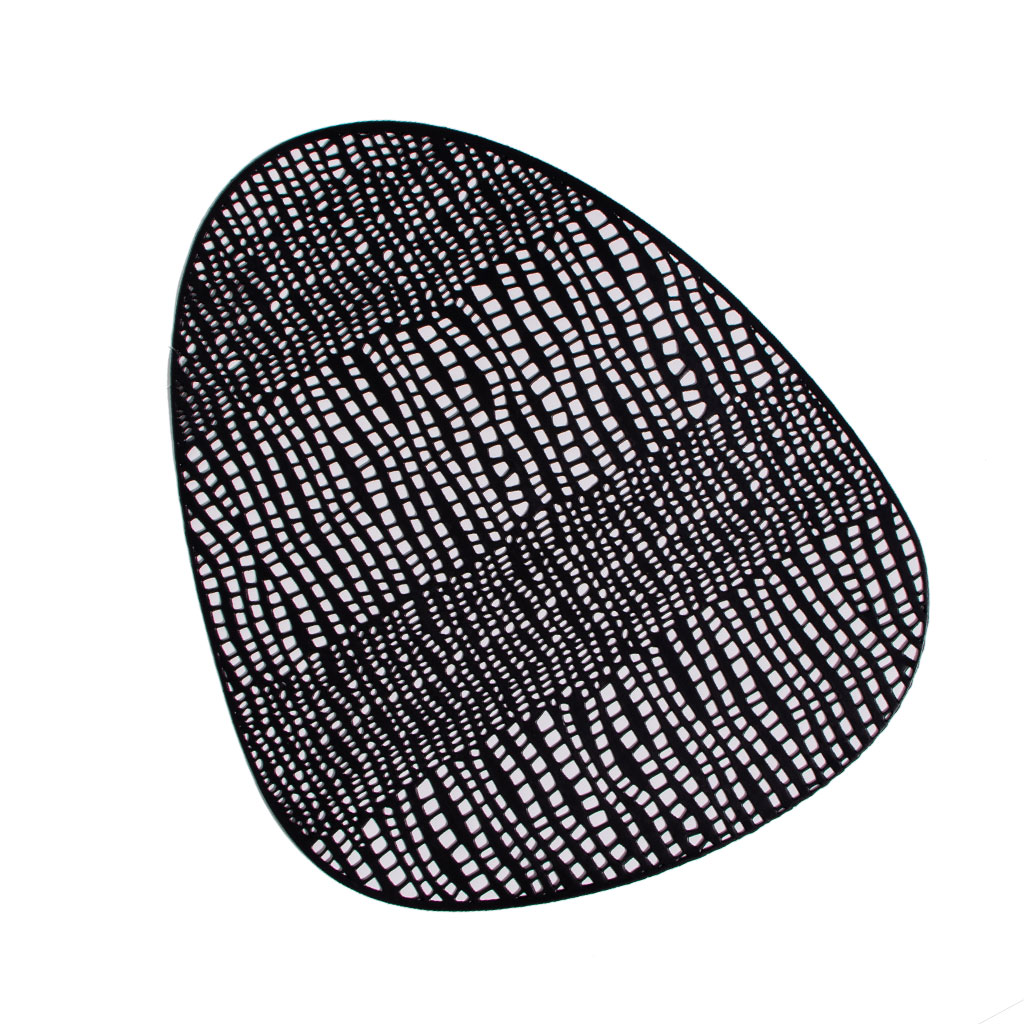 Циновка под тарелку Tabby Pod черный 38см | Интернет-магазин Кактус