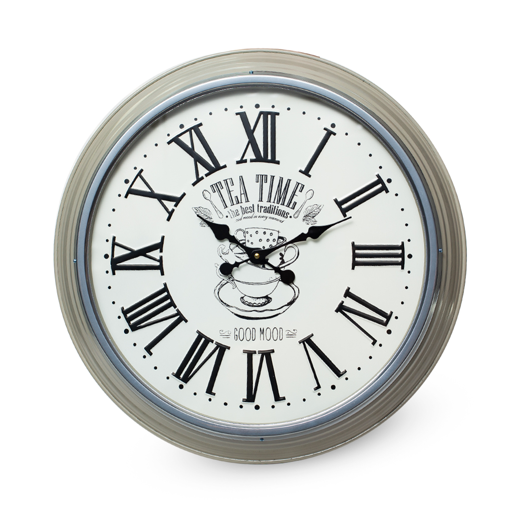 Часы металлические Tea Time 59см | Интернет-магазин Кактус