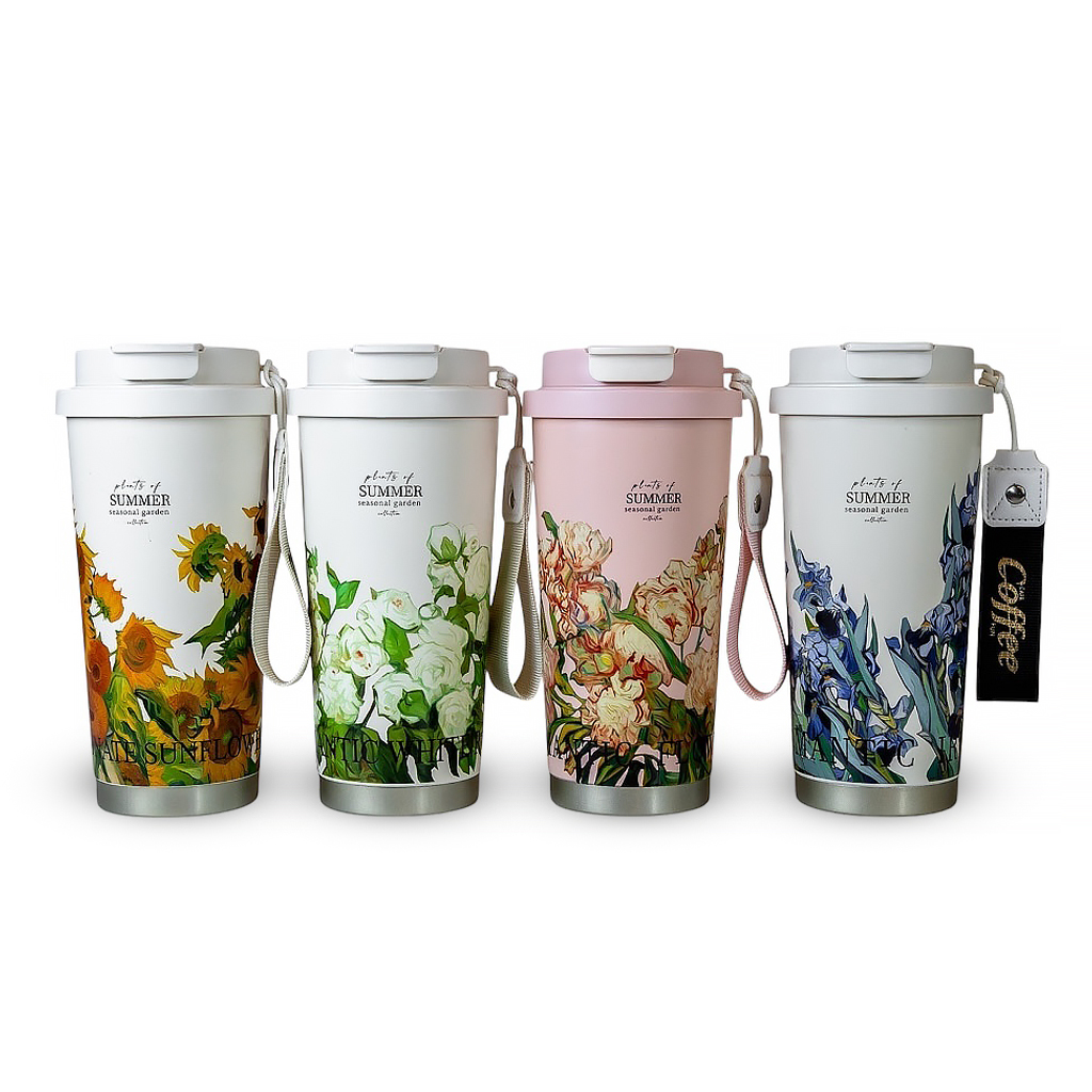 Термо стакан Floral 4 вида 500мл | Интернет-магазин Кактус