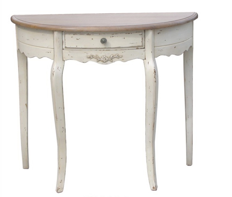 Столик полукруглый (белый) 90*39*78 см | Интернет-магазин Кактус