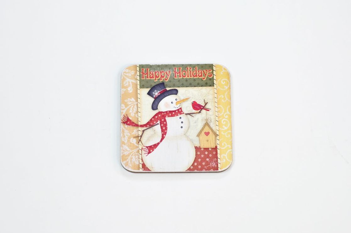 Магніт 5.5 * 7.5 см Сніговик Happy Holidays | Интернет-магазин Кактус