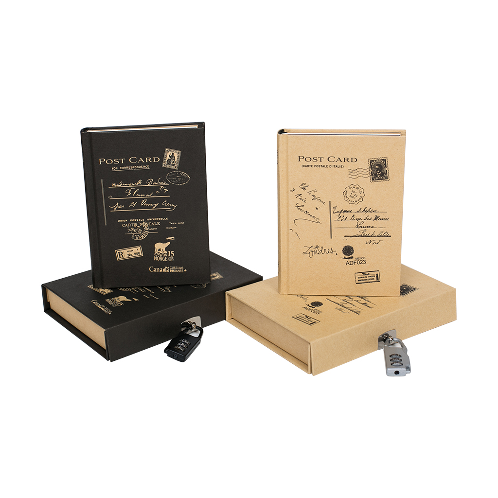 Блокнот в скриньці з замочком L Ретро 4види 120ст | Интернет-магазин Кактус