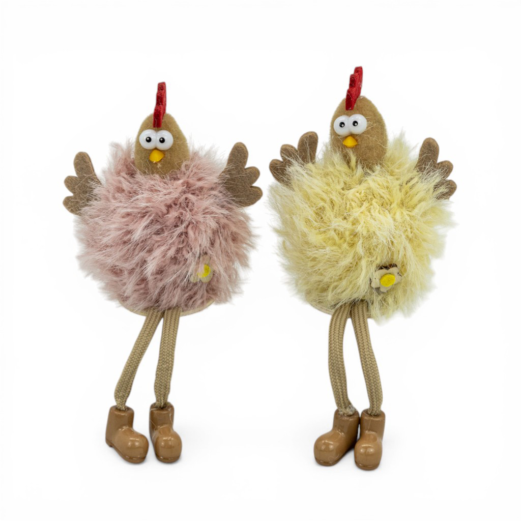 Декоративная пасхальная фигурка Курочка 2 цвета 15см | Интернет-магазин Кактус