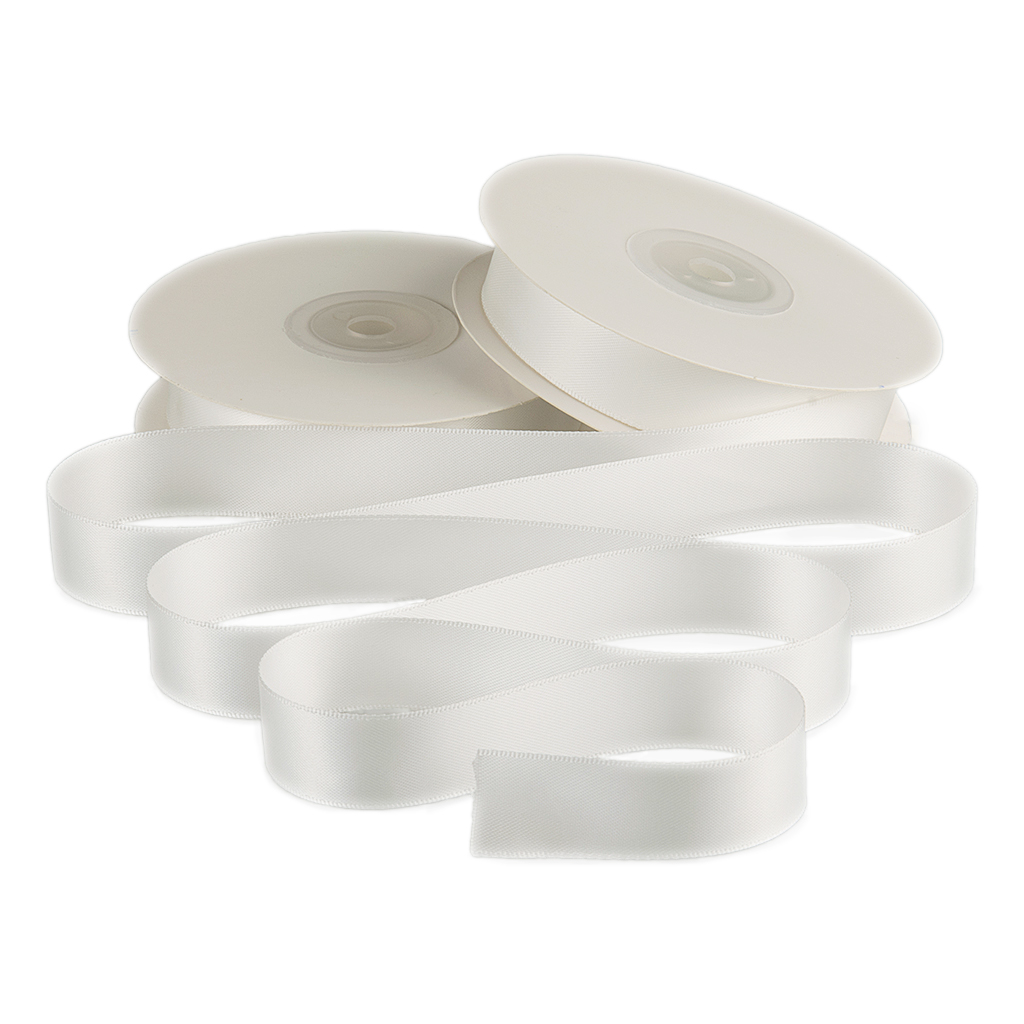 Стрічка Атлас Білий 2.0см 1м (23m) | Интернет-магазин Кактус