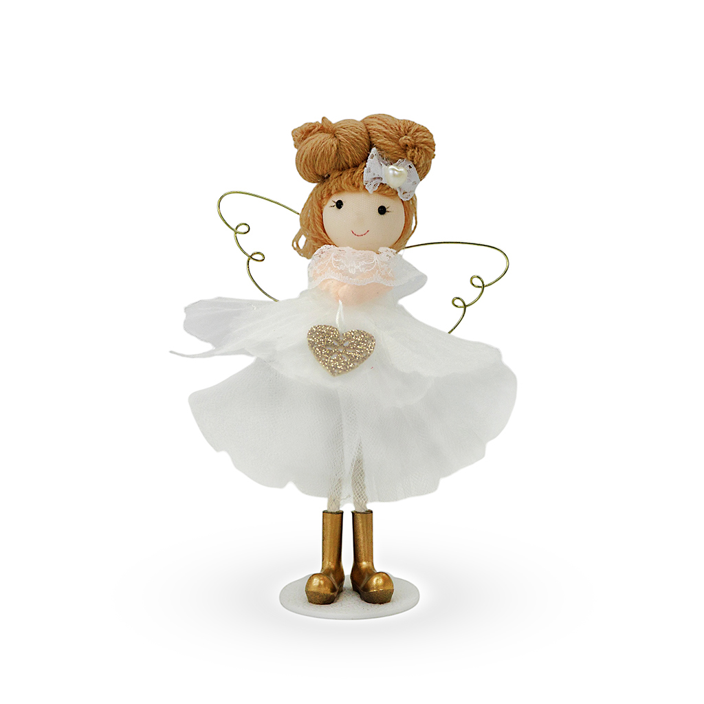 Фигурка Фея с сердцем белая 17 см | Интернет-магазин Кактус