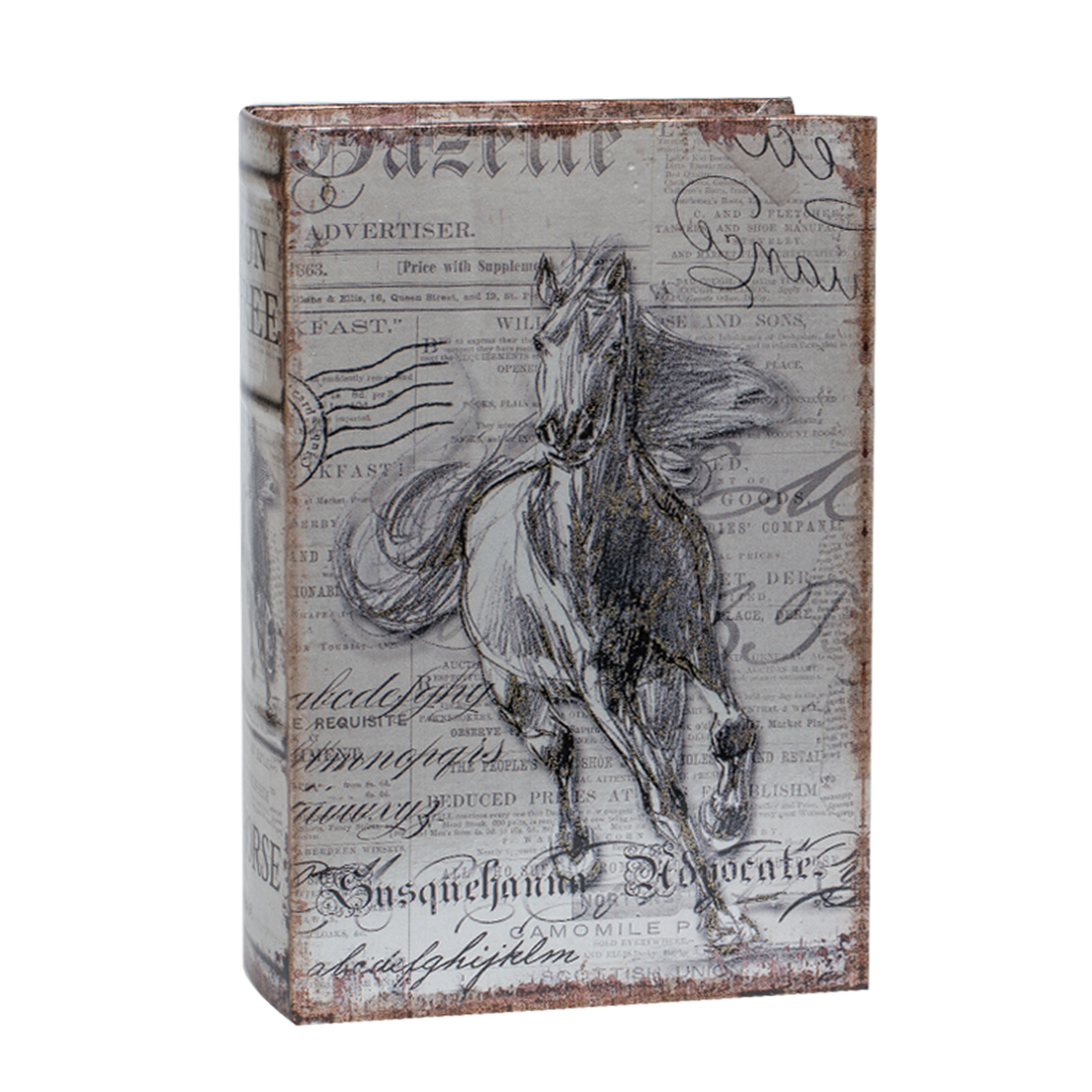 Шкатулка-фоліант Кінь металік PU L | Интернет-магазин Кактус