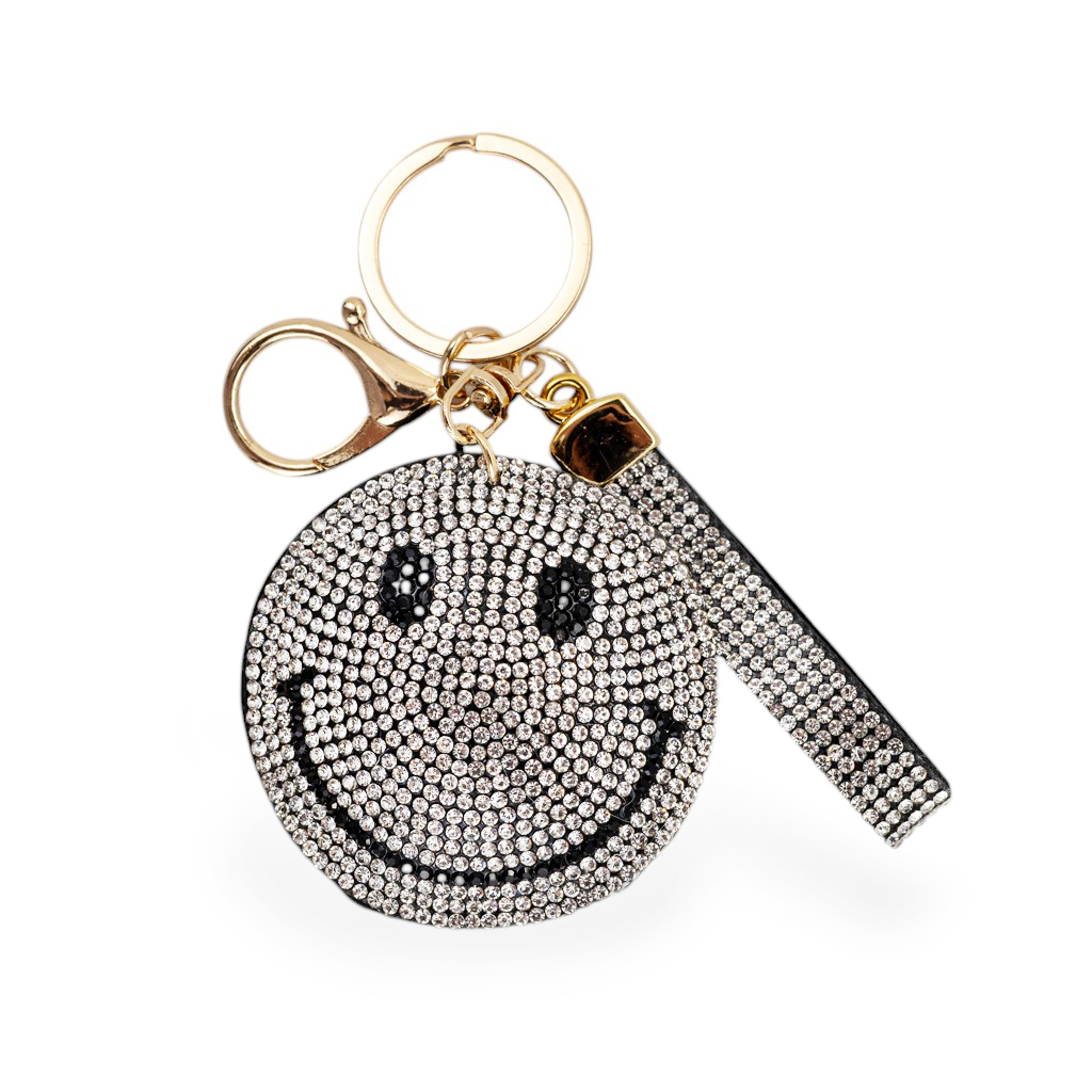 Брелок Смайлик серебро 11,5см | Интернет-магазин Кактус