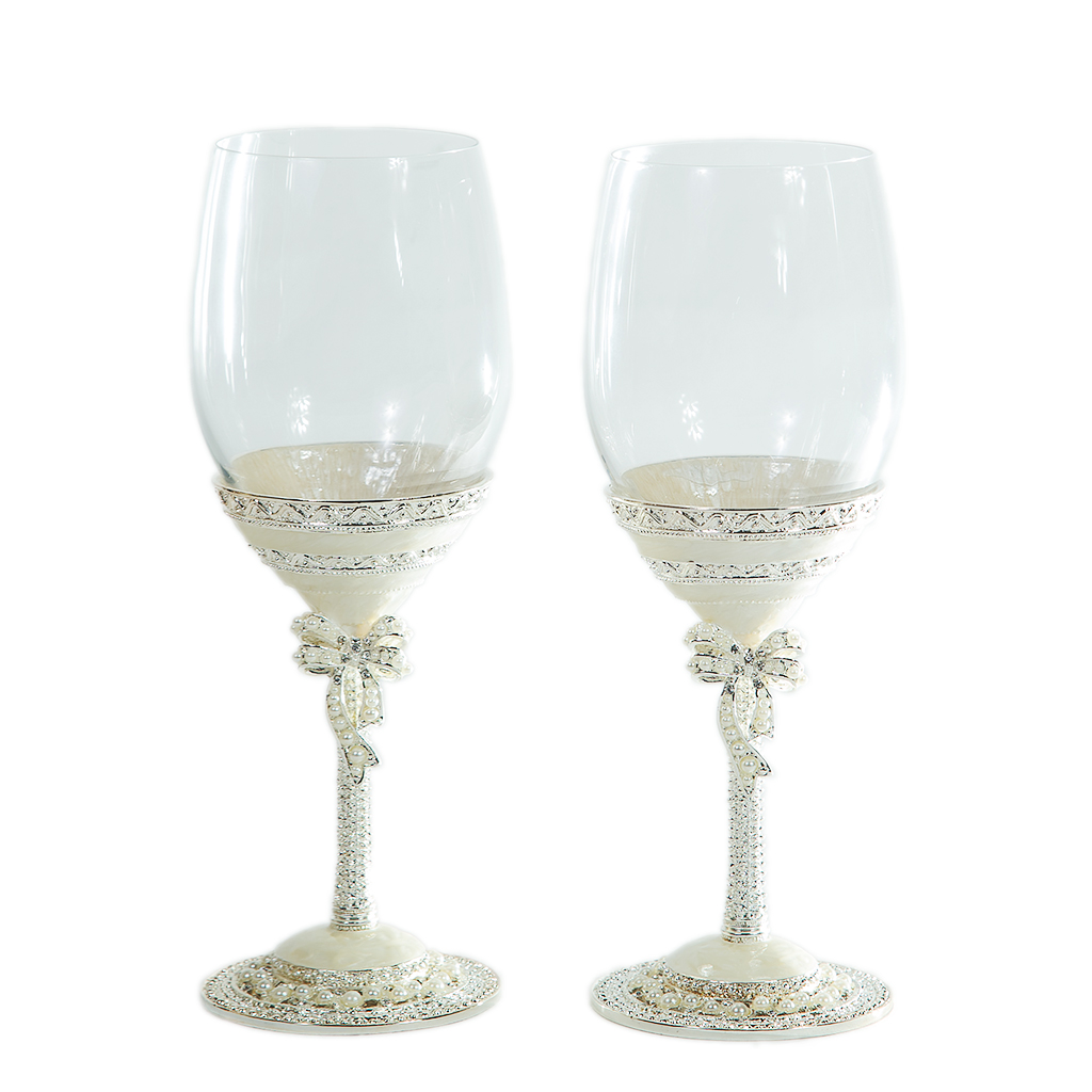 Келихи Весільні винні White Pearl 2шт