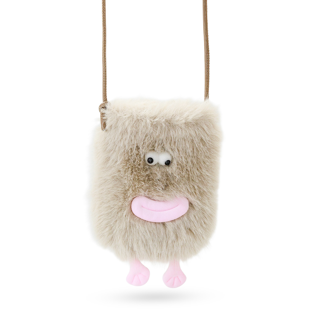 Сумка кроссбоди Улыбка бежевая 18 см | Интернет-магазин Кактус